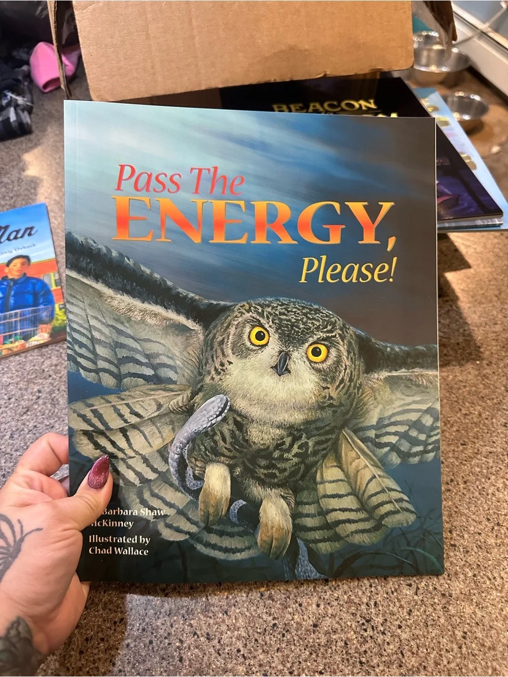 Pass The Energy, Please! - Bird Care Inspirational Book (Blue/Gray)